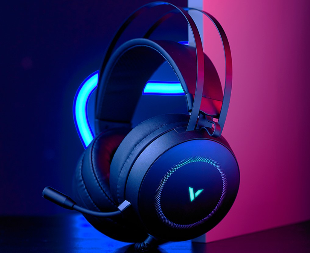 RAPOO VH160 Headset 7.1 Surround Sound Stereo Headphone USB Microphone Breathing