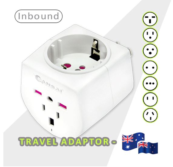 Sansai Universal Travel Adaptor 10A 240V 2400W 50Hz compatible for UK/USA/China/