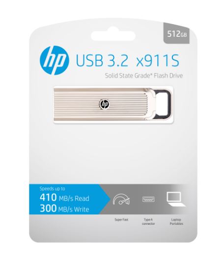 HP 911S Solid State Grade USB read up to 410MB/s write up to 300MB/s 512G