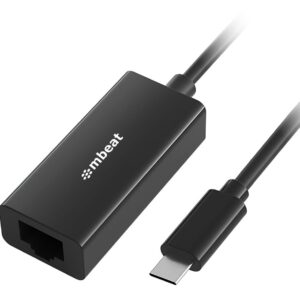(LS) mbeat®  USB-C Gigabit Ethernet Adapter - Black Fast and secure RJ45