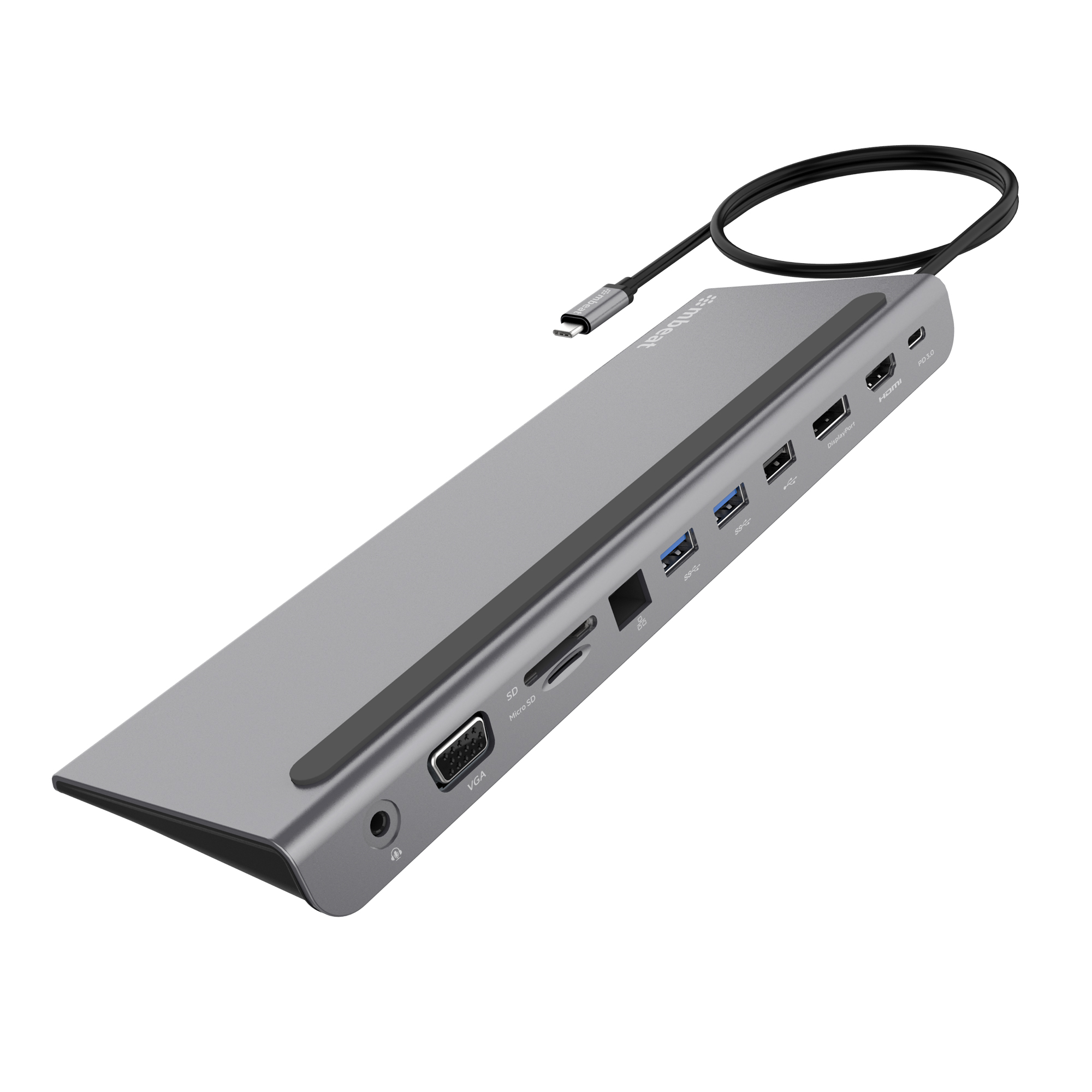 mbeat® Elite Triple Display USB-C Docking Station with 100W Power Delivery 1xHD