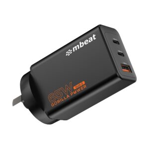 mbeat® Gorilla Power PD 65W GaN II USB-C Charger 50% smaller than the standard