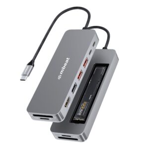 mbeat® mbeat Elite 9-in-1 USB-C Multiport Hub with Built-in M.2 NVMe SSD Enclos