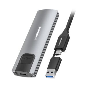 mbeat® 10Gbps M.2 NVMe SATA SSD Enclosure  Easily install  Versatile Storage Op