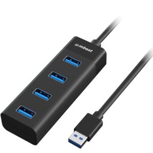 mbeat® 4-Port USB 3.0 Hub - Black USB 3.0 transfer speeds up to 5Gbps. Plug-and