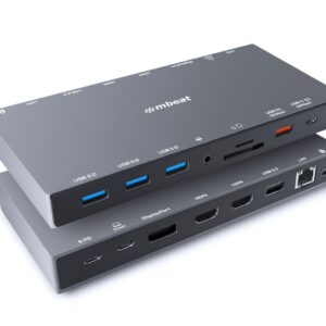 (LS) mbeat 15-in-1 Triple Display USB-C Docking Station 2x HDMI 1x DP 1x 100W PD