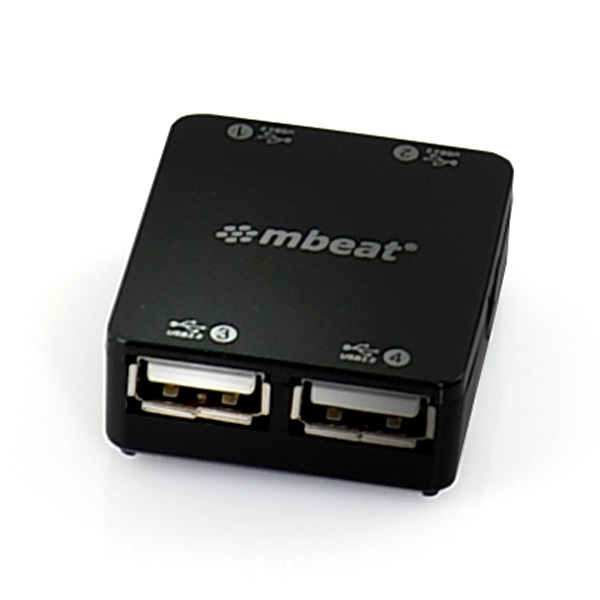 (LS)mbeat® 4 Port USB 2.0 Hub - USB 2.0 Plug and Play/ High Speed Interface/ Id