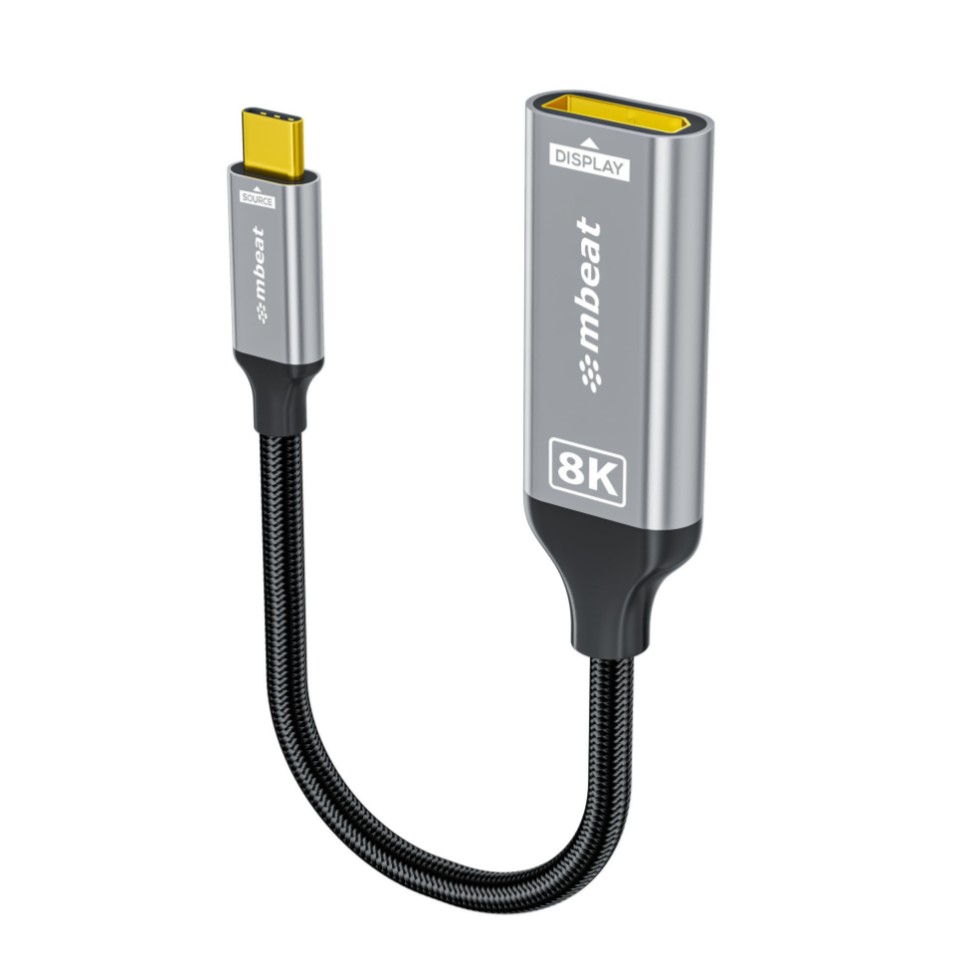 (LS) mbeat® Tough Link 8K USB-C to DP Adapter - Space Grey USB-C (male) to Disp