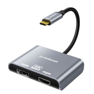 (LS) mbeat® Tough Link USB-C to DP&HDMI Dual 4K/60Hz MST Adapter 4K (3840x2160)