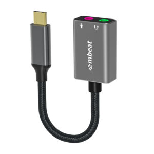 mbeat® Elite USB-C to 3.5mm Audio and Microphone Adapter -  Adds Headphone Audi