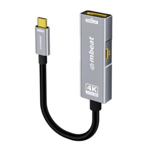 (LS) mbeat® Tough Link USB-C to DP Adapter with 100W PD - Space Grey 4K (3840 x