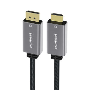 mbeat® Tough Link 1.8m 4K/60Hz Display Port to HDMI Cable -  Connects DisplayPo