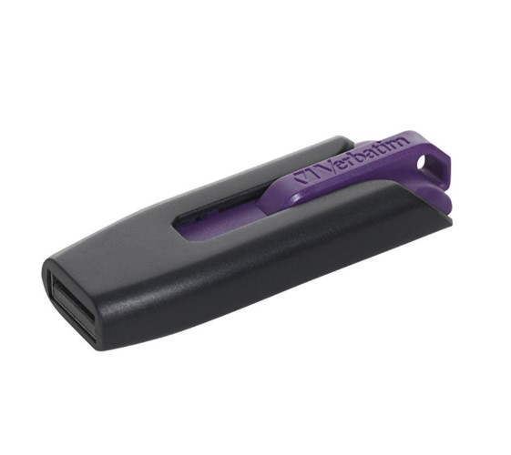 Verbatim 32GB V3 USB3.0 Purple Store'n'Go V3; Retractable USB Storage Drive Memo