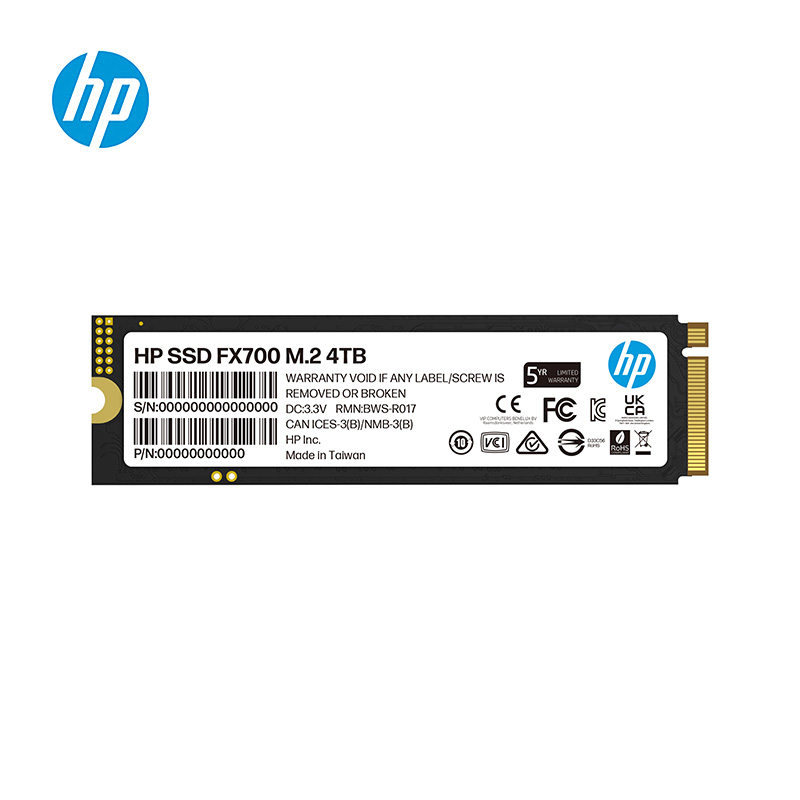 HP FX700 4TB PCIe Gen 4x4 M.2 NVMe 2.0 SSD 7200MB/s & 6200MB/s Low power consump