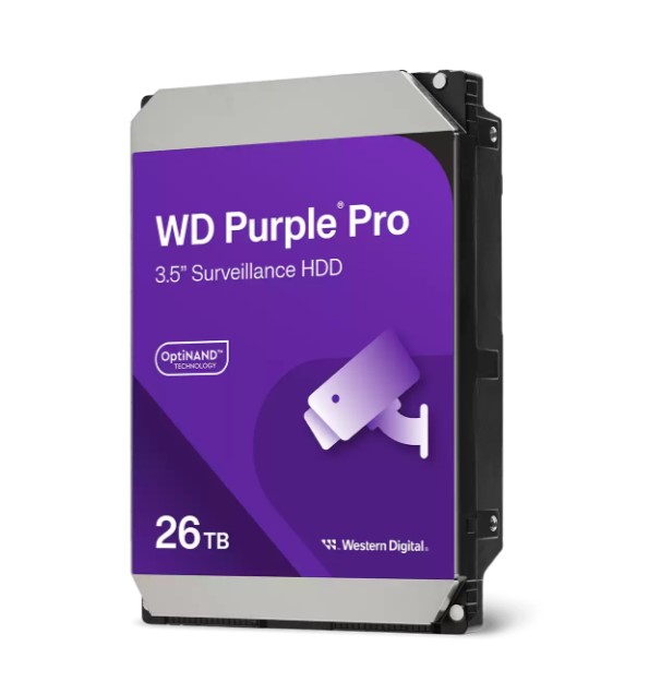 Western Digital WD Purple Pro 26TB 3.5' Surveillance HDD 7200RPM 512MB SATA 287M