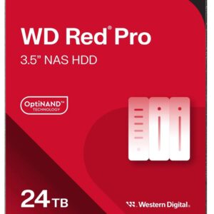 Western Digital WDRed Pro NAS Hard Drive - 24TB 3.5' 287MB/s 7200 RPM 512MB SATA