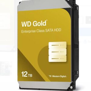 Western Digital Gold 12TB 3.5' Enterprise Class SATA 6 Gb/s HDD 7200 RPM Cache S