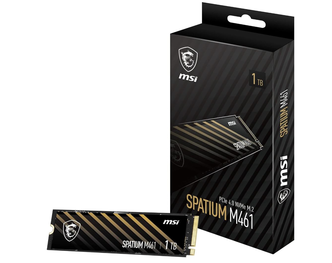 MSI SPATIUM M461 PCIe 4.0 NVMe M.2 1TB Internal SSD PCIe Gen4 NVMe (SPATIUM M461
