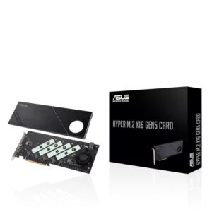 ASUS HYPER M.2 X16 GEN5 CARD (PCIe 5.0/4.0) Supports up to four NVMe M.2 (2242/2