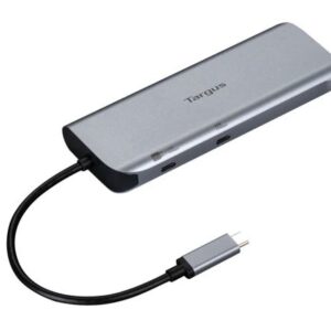 Targus Dual Video Mobile Dock with 140W EPR Pass-Thru USB-C 3.2 Ethernet 2xHDMI
