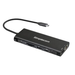 (LS)Simplecom CHT814 14-in-1 USB-C 4K Triple Display MST Docking Station with Du