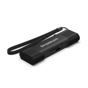 Simplecom CR402B SuperSpeed USB-C and USB-A Dual Slot Card Reader for SD MicroSD
