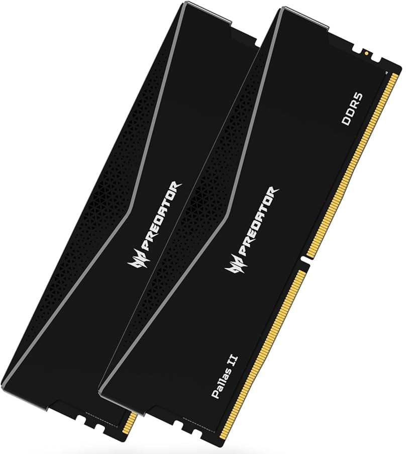 PREDATOR PALLASII DDR5 32GB Black 16GBx2 6000Mhz 1R8 CL34 Black Supports Intel X