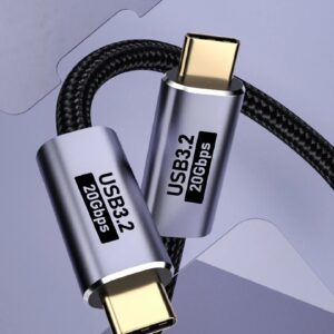 USP BoostUp Cafule Braided USB-C to USB-C (3.2 Gen 2x2) Charge & Video Cable (2M