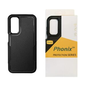 Phonix Rugged Samsung Galaxy A15 5G (6.5') Armor Light Case Black - No-Slip