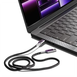 EOL Cygnett Armoured Pro 240W USB-C to USB-C (4.0) Cable (1M) - Black (CY4543PCC