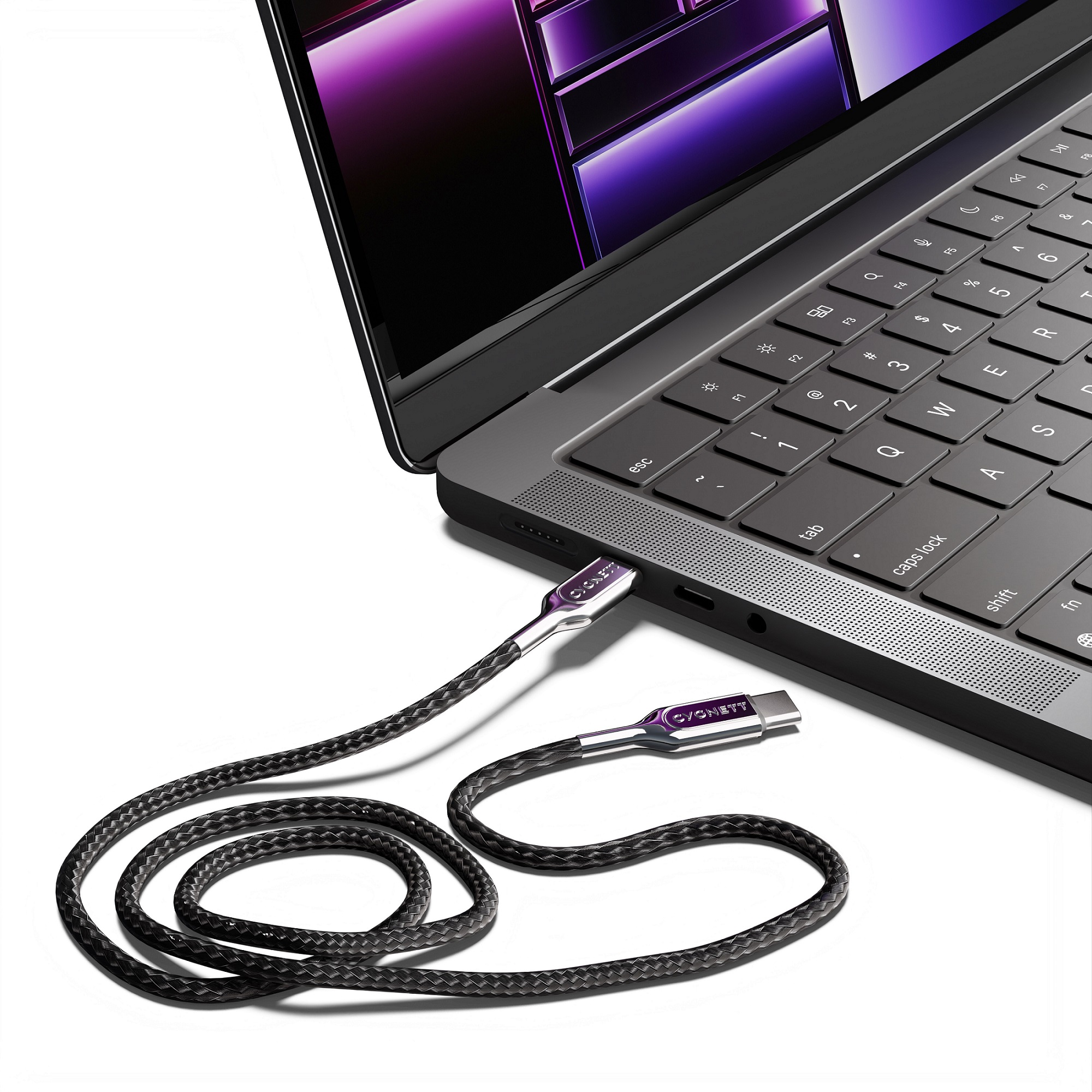 EOL Cygnett Armoured Pro 240W USB-C to USB-C (4.0) Cable (1M) - Black (CY4543PCC