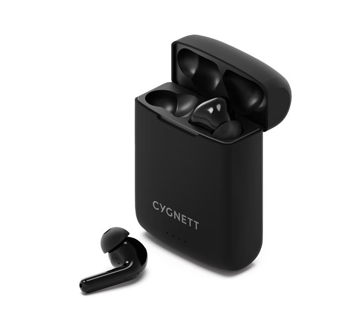 Cygnett FreePlay Solar Charging True Wireless Earbuds -Black(CY4969SOEAR) -Bluet