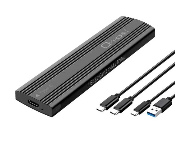 Oxhorn USB C 3.2 Gen 2 M.2 NVMe NGFF Enclosure 10 Gbps B+M Key M.2 NVMe SSD up