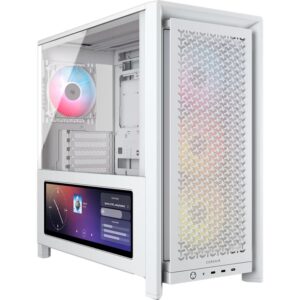 Corsair FRAME 4000D LCD RS ARGB Premium Mid-Tower PC Case- White