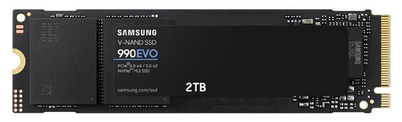 Samsung 990 EVO 2TB PCIe Gen4/5 NVMe SSD 5000MB/s 4200MB/s R/W 700K/800K IOPS 12
