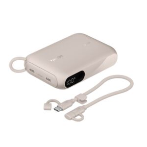 Belkin BoostCharge 10K mAh Power Bank with Display w/ Integrated USB-C Cable 60W