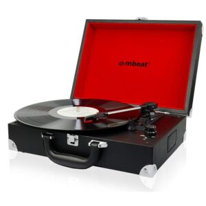 (LS)mbeat® Retro Briefcase-styled USB Turntable Recorder Built in 3.5mm headpho