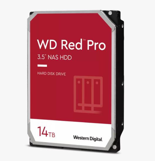 Western Digital WD Red Pro 14TB 3.5' NAS HDD SATA3 7200RPM 512MB Cache 24x7 180T