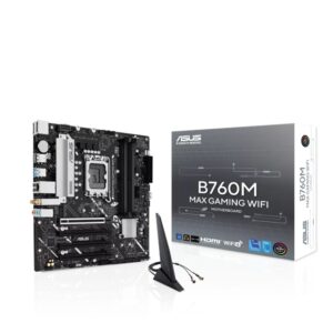 ASUS B760M MAX GAMING WIFI Intel LGA1700 mATX Motherboard Up to 192GB DDR5 (4x S
