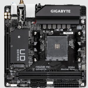 Gigabyte A520I AC AMD A520 Mini-ITX Ultra Durable Motherboard with Direct 6 Phas