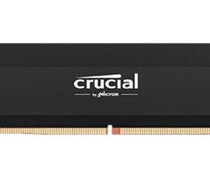 Crucial Pro 16GB (1x16GB) DDR5 UDIMM 6400MHz CL32 Black Heat Spreader Support In