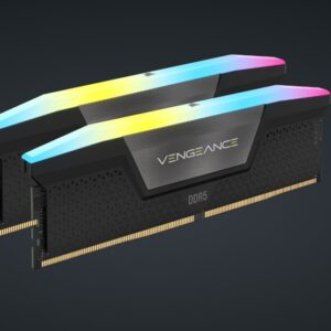 Corsair VENGEANCEÂ® RGB 64GB (2x32GB) DDR5 DRAM Up To 6000MT/s CL38 Memory Kit â
