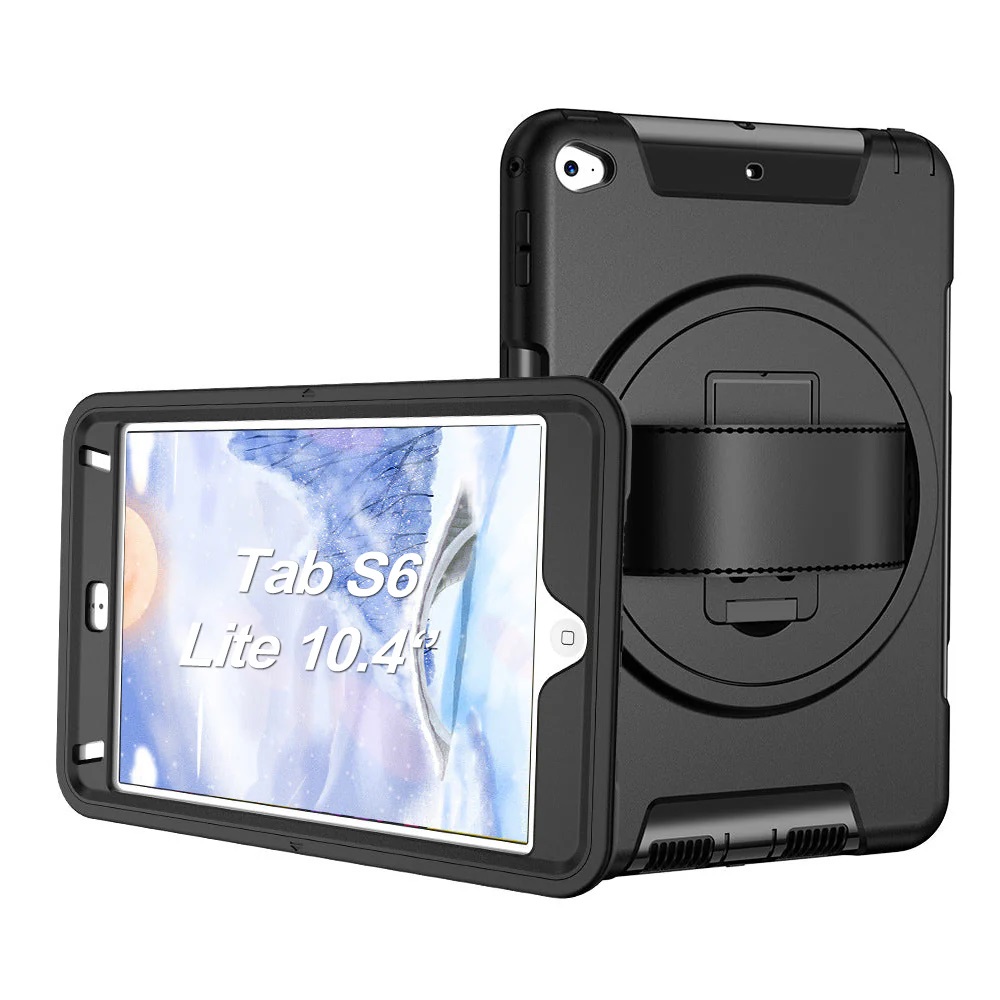 USP Rugged Samsung Galaxy Tab S6 Lite (10.4') Case Black - Built-in-Kickstand