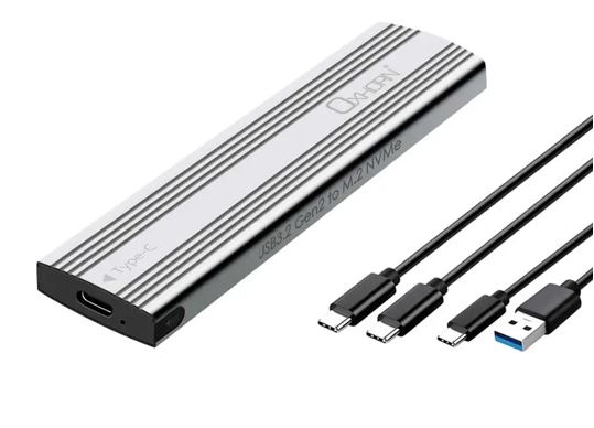 Oxhorn USB C 3.2 Gen 2 M.2 NVMe NGFF Enclosure 10 Gbps B+M Key M.2 NVMe SSD up