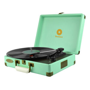 (LS)mbeat® Woodstock Retro Turntable Player TIIFFANY BLUE Speakers: Built in 2
