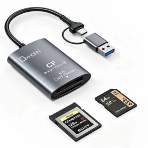Oxhorn USB 3.2 Gen 2 10Gbps CF Express B and SD Card-reader Aluminum USB-C 3.2 U