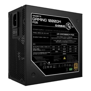 GIGABYTE GAMING 1000GM PG5 1000W 80+ Gold ATX 3.1 PSU PCIe 5.0 16pin full modula