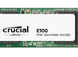 Crucial E100 1TB Gen4 NVMe SSD 5000/4500 MB/s R/W 80TBW 350K/460K IOPS 1M hrs MT