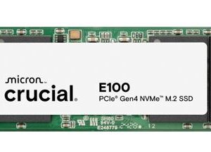 Crucial E100 2TB Gen4 NVMe SSD 5000/4500 MB/s R/W 100TBW 350K/460K IOPS 1M hrs M