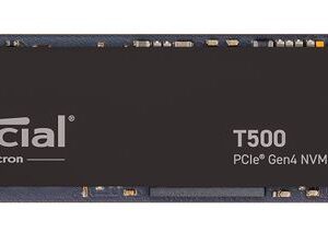 Crucial T500 1TB Gen4 NVMe SSD - 7300/6800 MB/s R/W 600TBW 1440K IOPs 1.5M hrs M